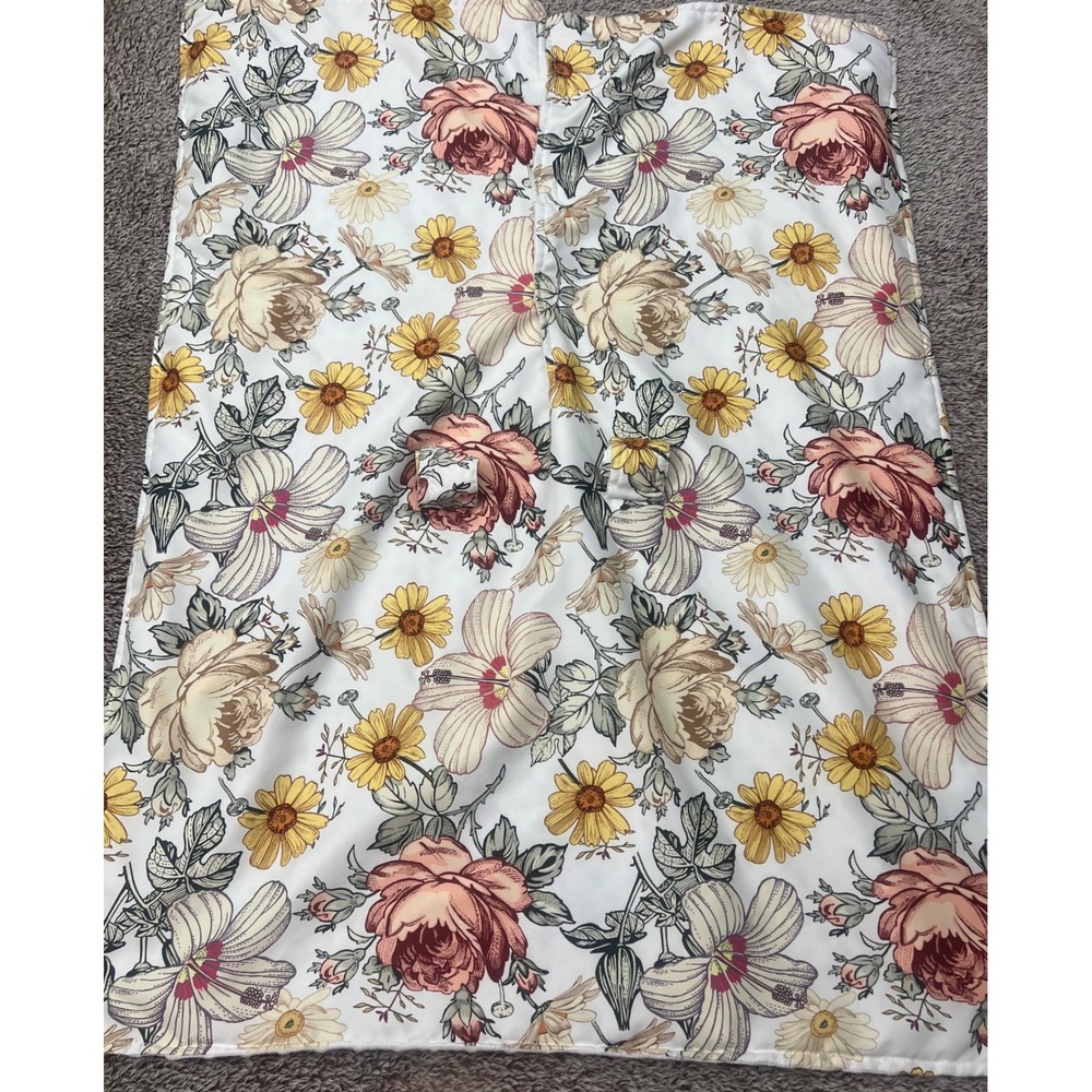 HINHUAMING Floral Car Seat Cover Baby Pink Yellow Flowers Soft Minky